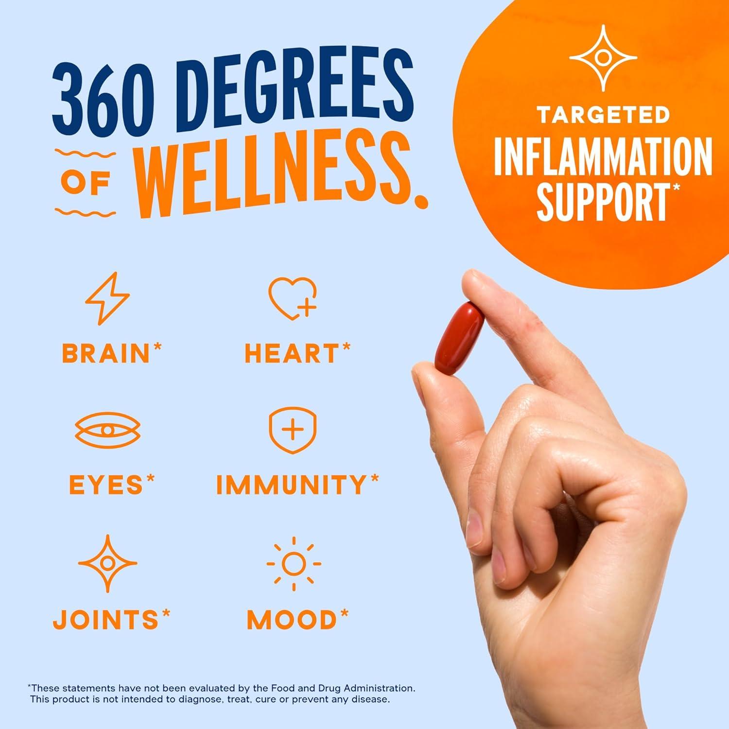 image:imageOceanblue 2100 Triple Strength Omega3 Fish Oil with Turmeric Burpless Omega 3 Combo Supplement with Curcumin EPA DHA DPA Heart and Joint Support 60 Softgels60 Count Pack of 1