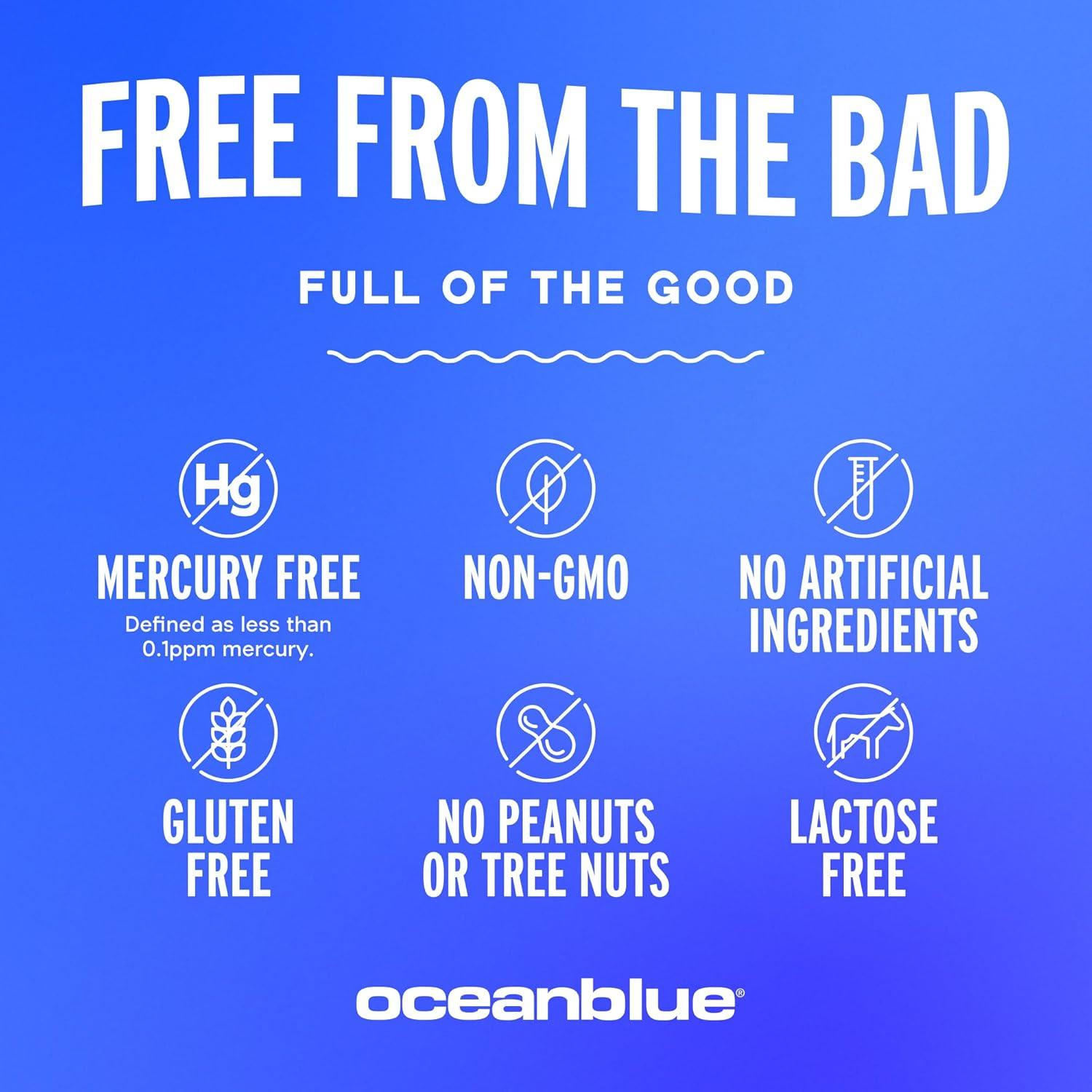 image:imageOceanblue Professional Omega3 2100 with Vitamin D3 120 ct 2 Pack Triple Strength Burpless Fish Oil Supplement with HighPotency EPA DHA DPA and Vitamin D3 WildCaught Orange Flavor180 Count Pack of 1